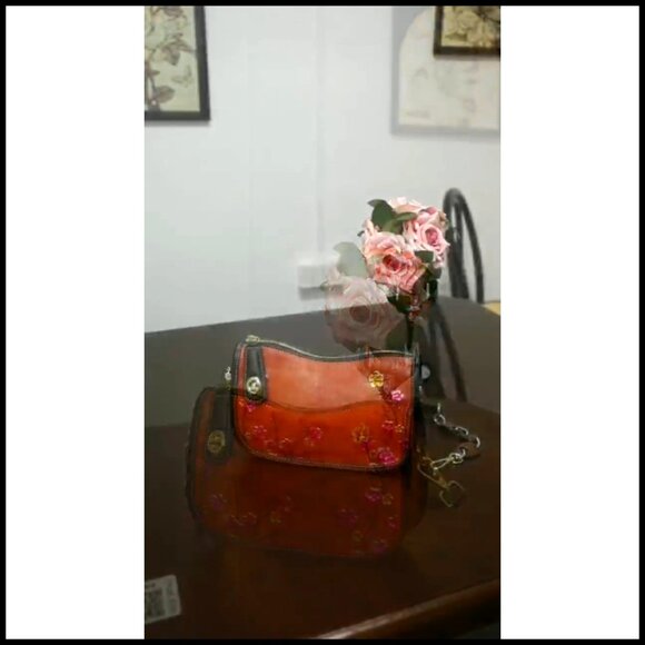 Vintage Genuine Leather Crossbody Shoulder Bag Small Size - Picture 7 of 7